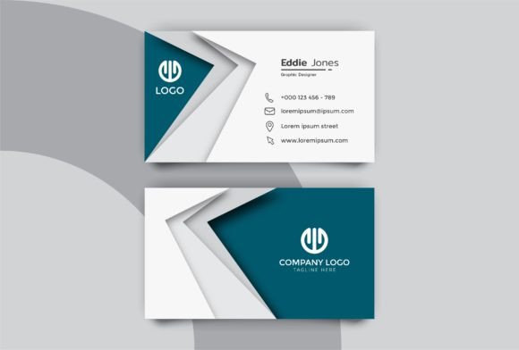 Abstract Cutting White Business Card