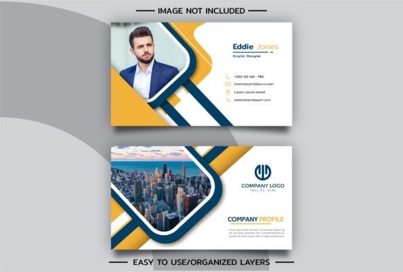 Abstract Elegant Blue and Yellow Business Design for Strategic Branding