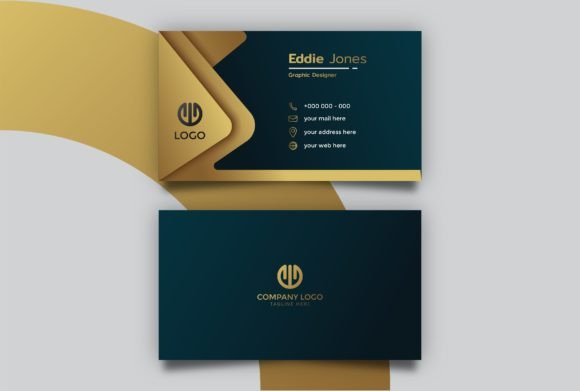 Gradient Golden Luxury Business Card