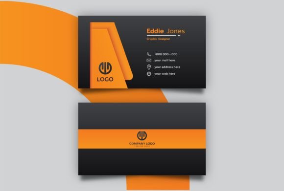 Minimal Orange and Black Business Card Design: A Versatile Tool for Modern Branding