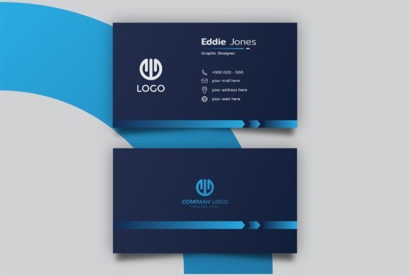 Minimalist Dark Blue Business Card: A Timeless Choice for Professionals