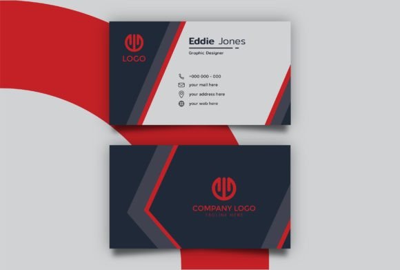 Minimalist Red Business Card Template