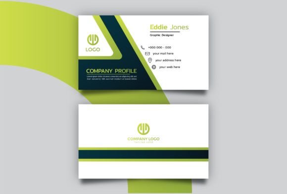 Modern Green Light Line Business Card: A Versatile Design for Contemporary Professionals