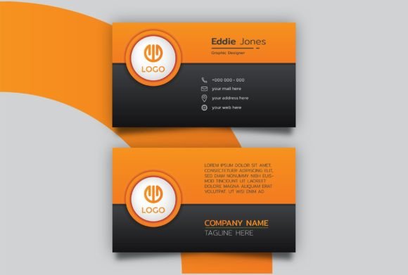Orange and Black Business Card: A Versatile Design Choice